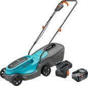 Gardena PowerMax 30/18V P4A Set + Bosch Starterset 18V 4,0 Ah Accu grasmaaier