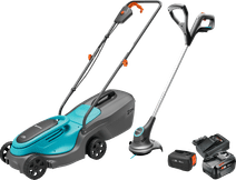 Gardena PowerMax 30/18V P4A Set + Gardena SmallCut 23/18V P4A Solo + Bosch Starterset 18V Accu grasmaaier