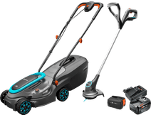 Gardena PowerMax 32/18V P4A Set + Gardena SmallCut 23/18V P4A Solo + Bosch Starterset 18V 4,0 Ah Accu grasmaaier
