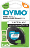 DYMO LetraTag 12mm x 4m Black White Labels Label