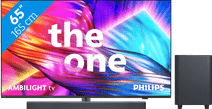 Philips The One 65PUS8909 - Ambilight (2024) + JBL Bar 500 Noir TV avec pied pivotant