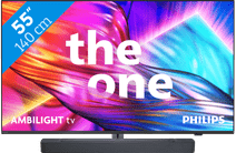 Philips The One 55PUS8909 - Ambilight (2024) + JBL Bar 300 Noir TV Philips de taille moyenne