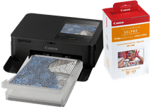 Canon SELPHY CP1500 Noir + Canon RP-108 Cassette d'Encre / Set de Papier 108 Feuilles 