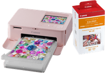 Canon SELPHY CP1500 Roze + Canon RP-108 Inkt Cassette/Papier Set 108 vel Pocket printer