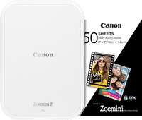 Canon Zoemini 2 Wit + 50 vellen fotopapier Pocket printer
