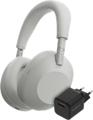 Sony WH-1000XM6 Zilver + BlueBuilt Quick Charge Oplader Bluetooth koptelefoon