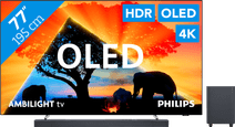 Philips 77OLED759 - Ambilight (2024) + JBL Bar 800 Noir TV Philips Ambilight OLED 7 series