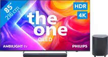 Philips Ambilight 85" PUS9000 QLED 4K (2025) + JBL Bar 500 M2 Noir TV 85 pouces