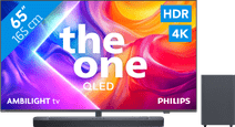 Philips Ambilight 65" PUS9000 QLED 4K (2025) + JBL Bar 2.1 Deep Bass M2 Noir Télévision Philips de 65 pouces