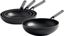 KitchenAid Classic Forged Frying Pan Set 20cm + 24cm + 28cm + Wok 28cm Baking pan