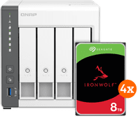 QNAP TS-433-4G + Seagate Ironwolf 32TB (4x8TB) NAS bundel