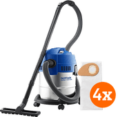 Nilfisk Buddy II 18 Inox + Nilfisk Sacs d'Aspirateur pour Buddy II (4x) 