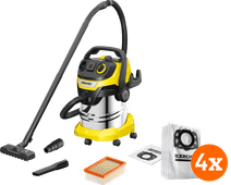Kärcher WD 5 P S V-25/5/22 (YSY) + Kärcher Sac d'Aspirateur pour WD 4/5/6 (4x) 
