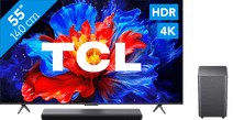 TCL 55" QLED P81K 4K (2025) + TCL S55H 2.1 Soundbar TCL tv en soundbar bundel