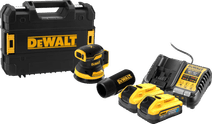 DeWalt DCW210NT-XJ Batterie 5,0 Ah POWERSTACK (2x) Kit de Démarrage Ponceuse excentrique