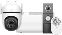 TP-Link Tapo H500 Smart HomeBase + C530WS + D235 Smart Battery & Wired Doorbell Caméra IP pour NAS