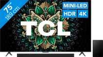TCL 75" QD Mini-LED C61K 4K (2025) + TCL Q65H Pack télévision TCL QD mini-LED et barre de son