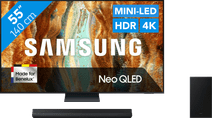 Samsung 55" Neo QLED QN73F 4K (2025) + Samsung HW-B66CF (2025) TV de taille moyenne
