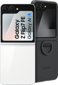 Samsung Galaxy Z Flip 7 FE 256GB Wit 5G + Samsung Siliconen Back Cover Zwart Vouwbare telefoon