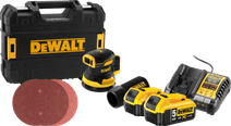 DeWalt DCW210NT-XJ 5,0 Ah Accu (2x) Compleet Pakket Handpalmschuurmachine