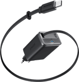 Anker Nano Oplader met Usb C poort en kabel 35W Zwart Usb C oplader voor Apple iPad