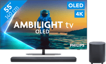 Philips Ambilight 65'' OLED810 4K (2025) + JBL Bar 500 M2 Zwart Goedkope tv