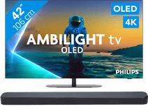 Philips Ambilight 42'' OLED810 4K (2025) + JBL Bar 300 M2 Noir TV OLED pour le gaming