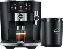 JURA J8 Twin Diamond Black (EA) + Melkkoeler Koffiemachine met dubbel bonenreservoir