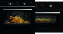 AEG OR6PB52WSB SteamCrisp + AEG OK6NK50WB CombiQuick AEG inbouw oven set