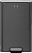 EKO Marina 50 Litres Noir Mat Poubelle en inox