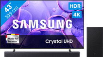 Samsung 43" Crystal UHD U8070F 4K (2025) + Samsung HW-B450F (2025) TV Samsung avec une télécommande One Remote