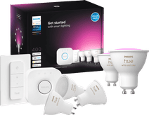 Philips Hue White and Color GU10 Starter Pack - 5 lampen + Bridge + Dimmer Smart lamp met ecocheques