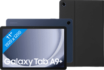 Samsung Galaxy Tab A9 Plus 11 inch 8GB/256GB Wifi Blauw + Book Case Zwart Android tablet voor het gezin