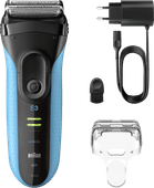 Braun Series 3+ 3040S Blauw Scheerapparaat met scheerblad