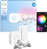 Philips Hue Essential White and Color Starter Pack GU10 3-pack + Bridge + Dimmer Philips Hue starter pack