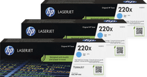 HP 220X LaserJet Toner Cyan (3 Pièces) Toner HP