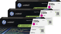 HP 220X LaserJet Toner Magenta (3 Pièces) Toner HP