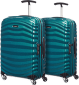 Samsonite Lite-Shock Spinner 55cm Duo Pack Petrol Blue Suitcase set