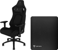 Vortech Pro Gaming Chair Black + Floor Mat 