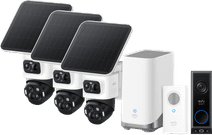 EufyCam S4 Lot de 3 + HomeBase 3 + Video Doorbell E340 + Chime Caméra IP sans abonnement