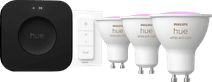 Philips Hue White and Color Starter Pack GU10 3-pack + Bridge Pro + Dimmer Philips Hue starter pack