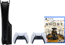 PlayStation 5 Slim Disc Edition + Ghost of Yotei + Covers Zwart + Extra Controller Wit Console kopen?