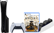 PlayStation 5 Slim Disc Edition + Ghost of Yotei + Covers Zwart + Oplaadstation Console kopen?