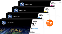 HP 415A Toner Pack Combiné (3 Pièces) Toner pour imprimante HP