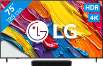 LG 75 inches QNED82 4K (2025) + Sonos Beam Gen2 Black TV with Sonos soundbar