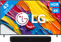 LG 43 inches QNED82 4K (2025) + Sonos Beam Gen2 Black TV with Sonos soundbar
