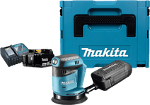 Makita DBO180ZJ Batterie 5,0 Ah Kit de Démarrage Ponceuse avec récupérateur de poussière