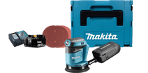 Makita DBO180ZJ Batterie 5,0 Ah Pack Complet Ponceuse avec récupérateur de poussière