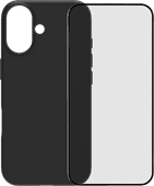 BlueBuilt Back Cover iPhone 17 Zwart + BlueBuilt iPhone 17 Screenprotector Glas Duurzaam telefoonhoesje