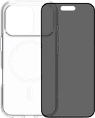 BlueBuilt Protective Back Cover with MagSafe iPhone 17 Pro Transparent + BlueBuilt iPhone 17 Pro Privacy Screen Protector Glass Phone case promotion